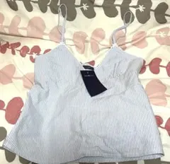 Brandy Melville 水色 ストライプ ビスチェ 【タグ付き】