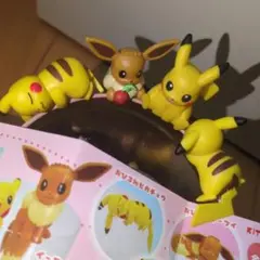 3個セット　KITAN CLUB ピカチュウ イーブイ ひっかかり　フィギュア