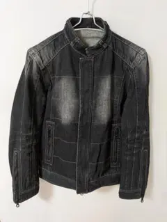 NICOLE CLUB FOR MEN ノーカラーデニムブルゾン ジャケット 黒