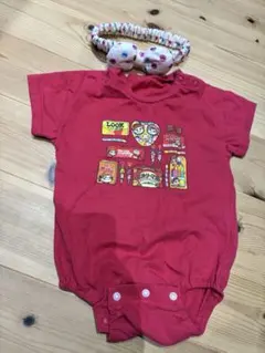 ま*ル様 ペコちゃん　ロンパース＆ヘアバンドセット