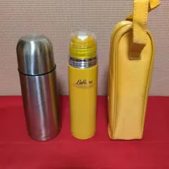 Lafinne 水筒 イエロー 専用ケース付き+ステンレスボトルセットのサムネイル