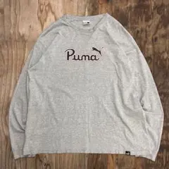 90s PUMA ロゴ ロンT グレー USA製 VINTAGE XXL 長袖