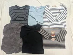 長袖　シャツ　カットソー　まとめ売り　6枚セット　70〜80cm　保育園着