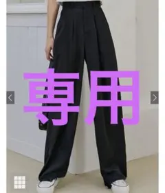 センタープレスワイドタックロングパンツ[gm615]