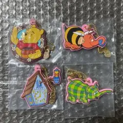 くまのプーさん　ラバーチャーム　4個セット