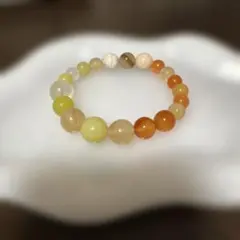 カラフル天然石ビーズブレスレット