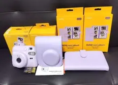 【極美品】富士フイルム instax mini 12 ライラックパープル セット