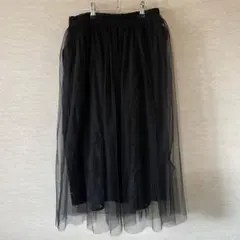 merlot plus メルロー 黒 チュールスカートのサムネイル