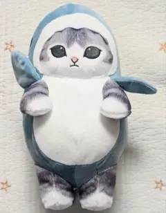 ★美品★mofusand サメにゃん BIGぬいぐるみ 〜上手に立てるよ〜のサムネイル