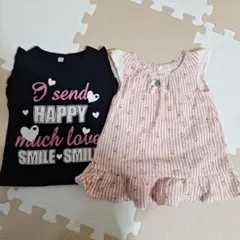 ベビー服 ノースリーブ トップス 2枚セット 80cm