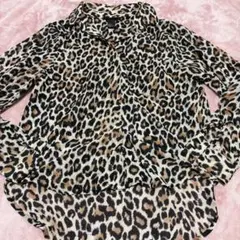 H&M レオパード柄 長袖シャツ ブラウス
