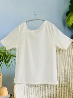 【美品】ルシオール ホワイト 半袖Tシャツ Mサイズ　レディース