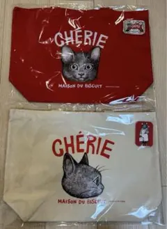 CHERIE × ヒグチユウコ/限定LEOトート2種類　缶バッジ付きのサムネイル