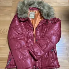 [a:r] 赤 ファー付きダウンジャケット L