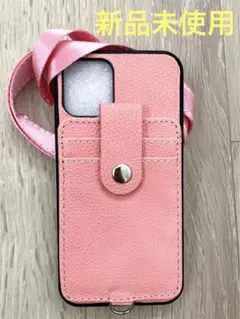 【新品未使用】携帯　スマフォケース　ショルダー　iPhone12mini ピンク