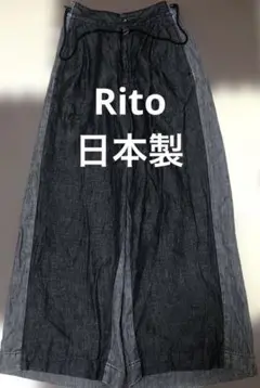 Rito ダークグレー ワイドパンツ　34号