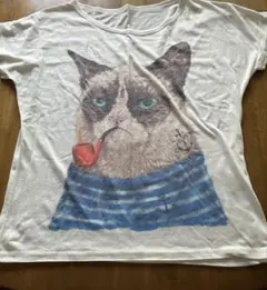 Doll up oops 猫顔プリント ラグラン　Tシャツのサムネイル