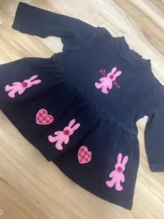 ミキハウスレトロトップス80 チュニック　トレーナー