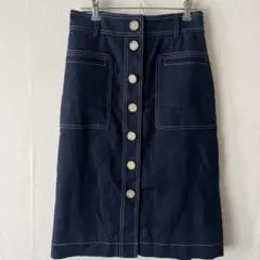 J.CREW タイトスカート ネイビー ステッチのサムネイル