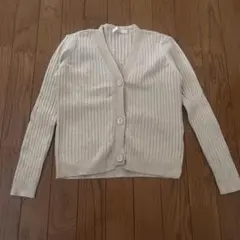 【fifthフィフス】ベージュニットカーディガン　ショート丈