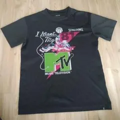 SPALDING Tシャツ 黒 バスケットボール　ミニバス 150