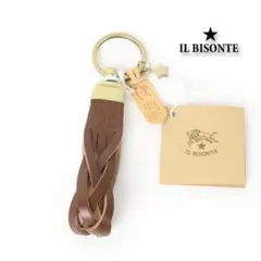 773 新品 IL BISONTE レザー チャーム キーリング キーホルダー