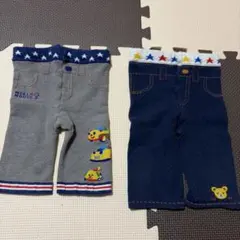 ミキハウス パンツセット グレー/ネイビー