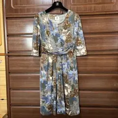 ❤️Bou Jeloud ❤️フラワープリント 七分袖ワンピース