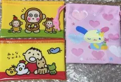 三麗鷗 懷舊角色 扁平收納包 小束口袋 兔寶 摩奇摩奇 塔寶