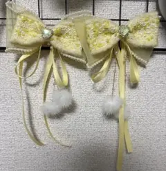 イエローリボンヘアアクセサリー