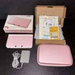 ニンテンドー 3DS LL ピンク×ホワイト 箱 説明書 充電器 付き セット