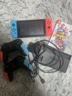 Nintendo Switch 本体　セット売り　マリオ　カセット　コントローラ