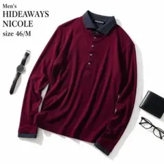 【ネイブル様】ハイダウェイ ニコル HIDEAWAYS ポロシャツ ボルドー Mのサムネイル
