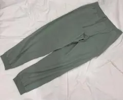 UNIQUO グリーン ジョガーパンツ ドローストリング付き　sizeL