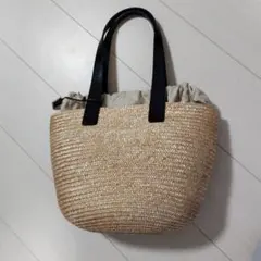 mimo様専用☆FURLA☆ベージュ ストロー かごバッグのサムネイル