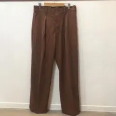 ユニクロU ワイドフィットタックジャージーパンツ 73cm ブラウン