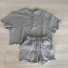 キッズ　ペアマノンストリート　半袖ハーフパンツ　セットアップ　110cm