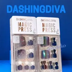 DASHINGDIVA ダッシングディバ　マジックプレス　ペディ２点　ネイビー系