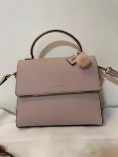 ◇LOVCAT ショルダーバック レッド&ブラウン バックインバック付 