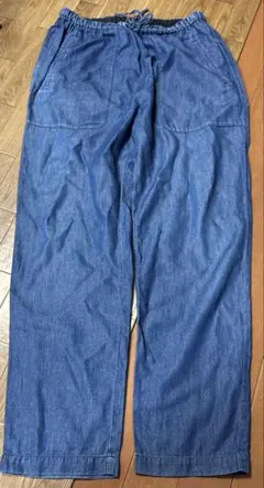 FITH 柔らか薄手デニムブルー ワイドパンツ ゴムウエスト 02