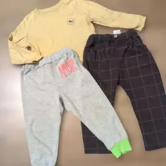UNIQLO　キッズ服 3点セット 長袖Tシャツ パンツ　保育園用にどうぞ