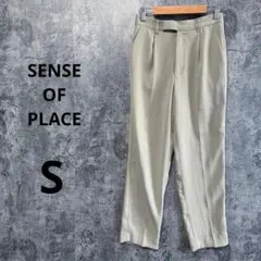 a4244【SENSE OF PLACE】レディーススラックス センタープレス