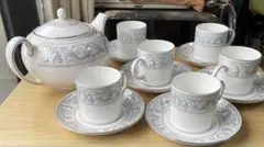 ウェッジウッド　ドルフィン　ポットアンドソーサーセット