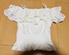 CECIL McBEE レースオフショルトップス