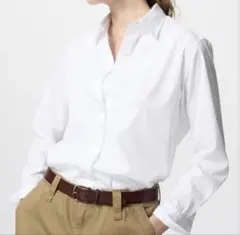 UNIQLOコットンシャツ ホワイトMのサムネイル
