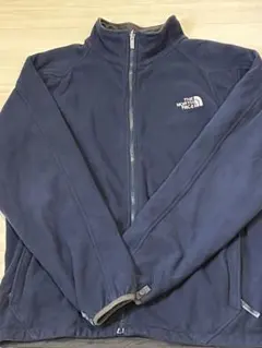 ザノースフェイス ジップアップ フリースジャケット ネイビー メンズ M