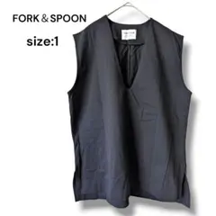 FORK＆SPOON ノースリーブ カットソー 黒 Vネック アーバンリサーチ