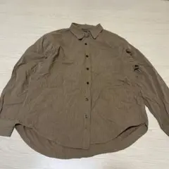 JONES NEW YORK ブラウン ストライプ 長袖シャツ