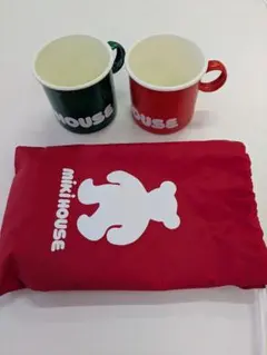 新品未使用　ミキハウス　レトロ　ホーローマグカップ