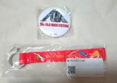フジロック　FUJI ROCK キーホルダー　缶バッジ　2点セット